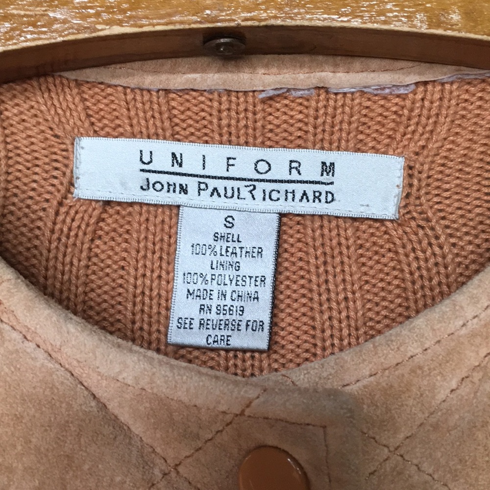 Orange/Tan Snap Button Jacket - Picture 2 of 4